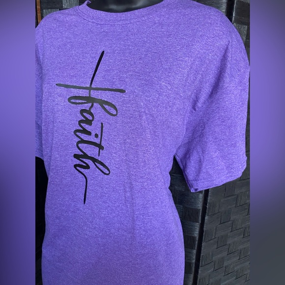 Dani Purple & Black Faith Short Sleeve Tee - Picture 3 of 5